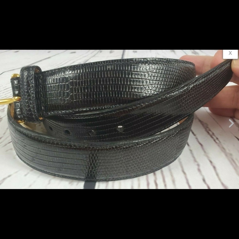 TRAFALGAR JAVA LIZARD SKIN BELT 36